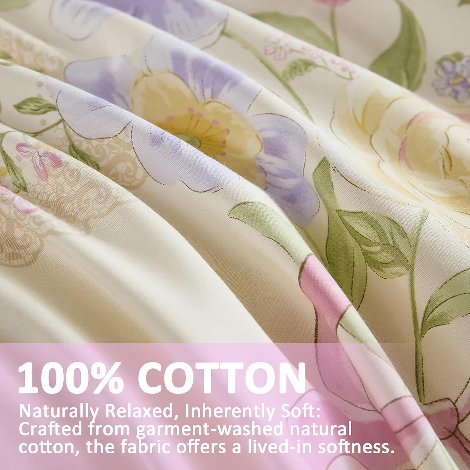Floral Duvet Cover Queen/King  - Aesthetic Floral Duvet Cover 评论和价格