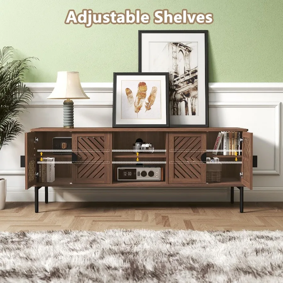 63 TV Stand for Living Room, E - Storage & Organization 评论和价格