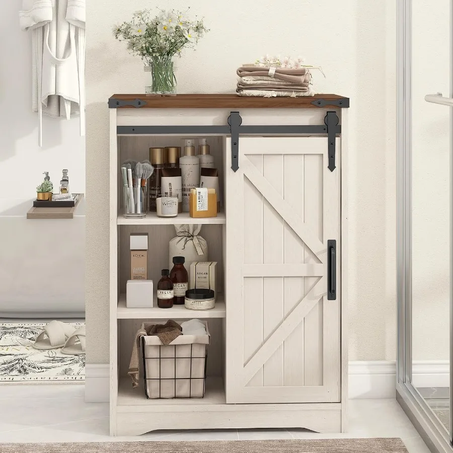 Farmhouse bathroom storage cab - Storage & Organization 评论和价格