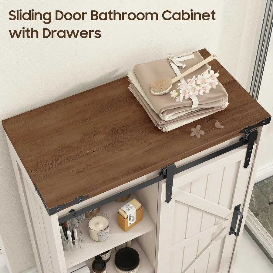 Farmhouse bathroom storage cab - Storage & Organization 评论和价格