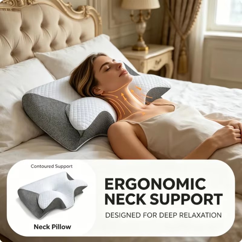 Breathable Orthopedic Memory F - Memory Foam Orthopedic Pillow Neck Pain 评论和价格