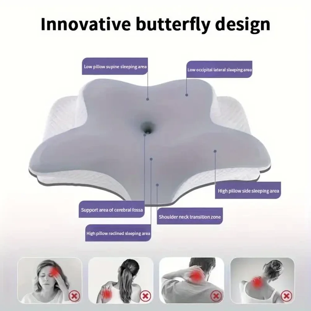 Memory Foam Pillows Butterfly  - Memory Foam Orthopedic Pillow Neck Pain 评论和价格