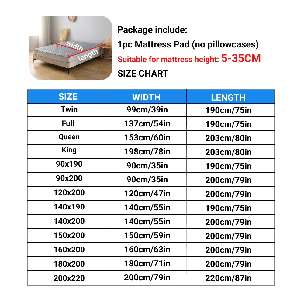 1pc Multi-Color Four-Corner El - Waterproof Mattress Protector Breathable 评论和价格