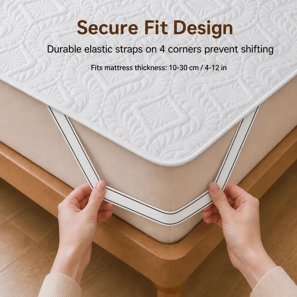 1pc Multi-Color Four-Corner El - Waterproof Mattress Protector Breathable 评论和价格