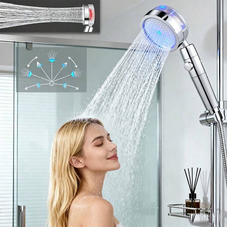 Propeller Driven Shower Head W - High Pressure Shower Head Handheld 评论和价格