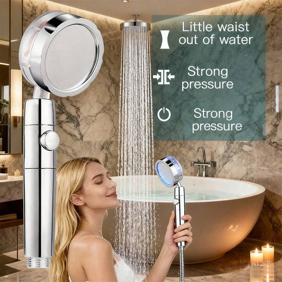 Propeller Driven Shower Head W - High Pressure Shower Head Handheld 评论和价格
