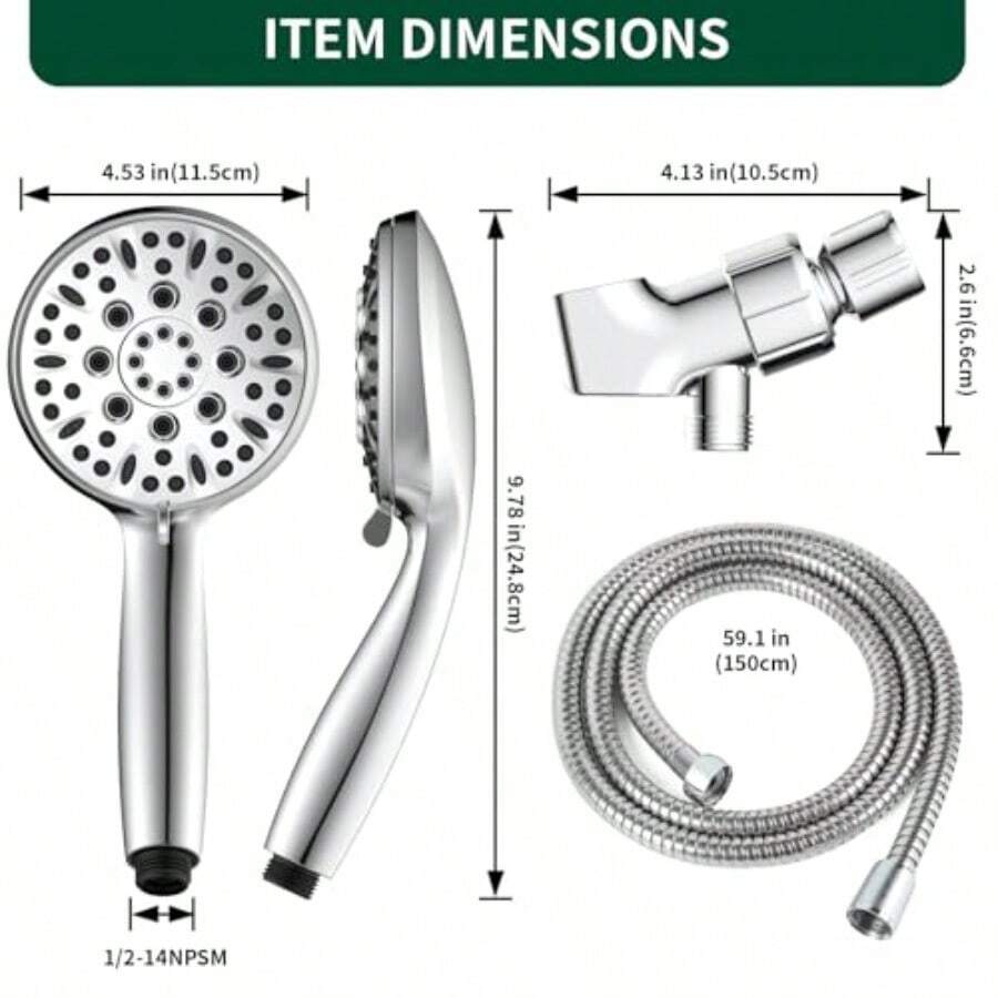 Shower Head 6 Spray Modes Hand - High Pressure Shower Head Handheld 评论和价格