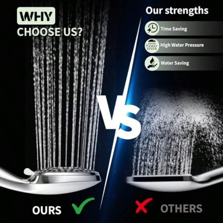 Shower Head 6 Spray Modes Hand - High Pressure Shower Head Handheld 评论和价格